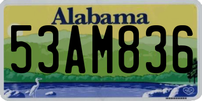 AL license plate 53AM836