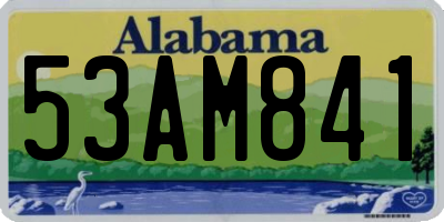 AL license plate 53AM841