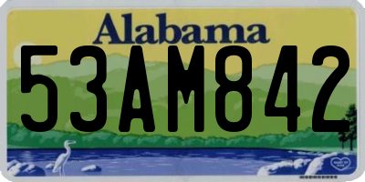 AL license plate 53AM842