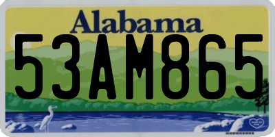 AL license plate 53AM865