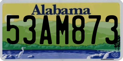 AL license plate 53AM873