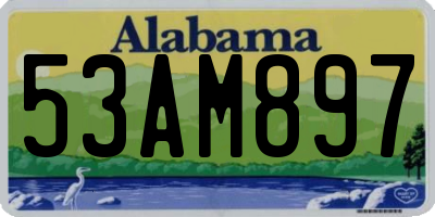 AL license plate 53AM897