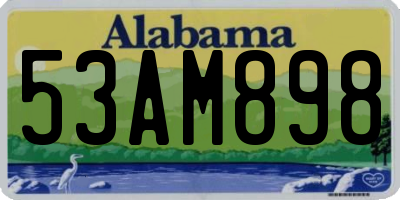 AL license plate 53AM898
