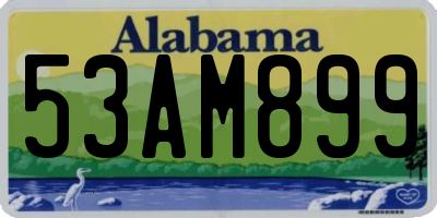 AL license plate 53AM899