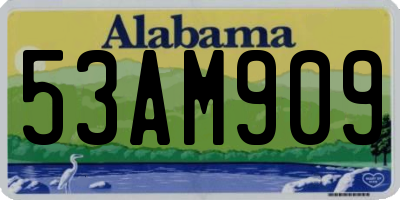 AL license plate 53AM909