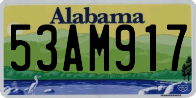 AL license plate 53AM917