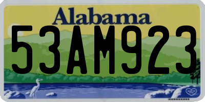 AL license plate 53AM923