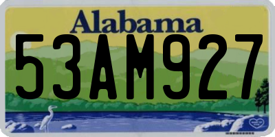 AL license plate 53AM927