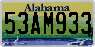 AL license plate 53AM933