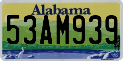 AL license plate 53AM939