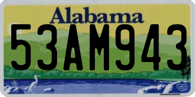 AL license plate 53AM943