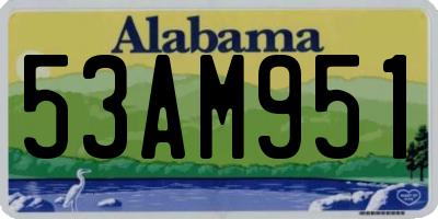 AL license plate 53AM951