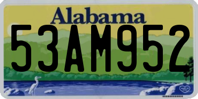 AL license plate 53AM952
