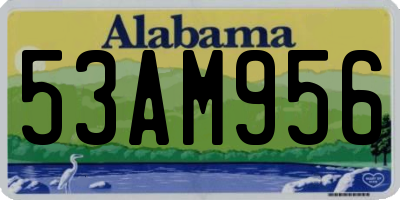 AL license plate 53AM956