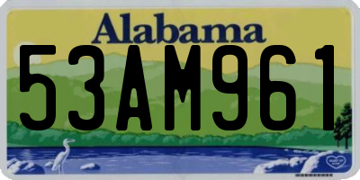 AL license plate 53AM961