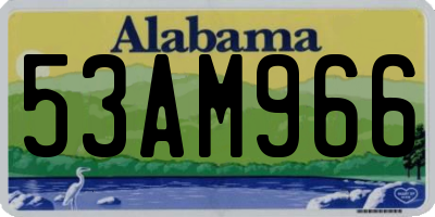 AL license plate 53AM966