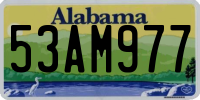 AL license plate 53AM977