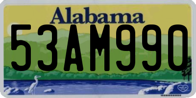 AL license plate 53AM990