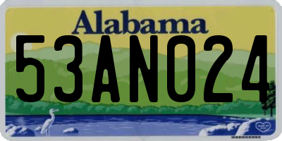 AL license plate 53AN024