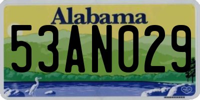 AL license plate 53AN029