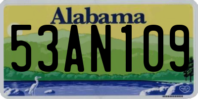 AL license plate 53AN109