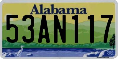 AL license plate 53AN117