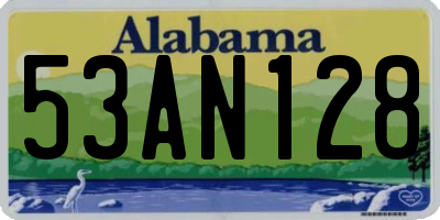 AL license plate 53AN128