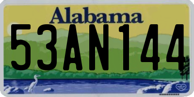 AL license plate 53AN144