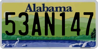 AL license plate 53AN147