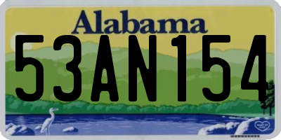 AL license plate 53AN154