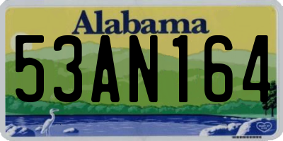 AL license plate 53AN164