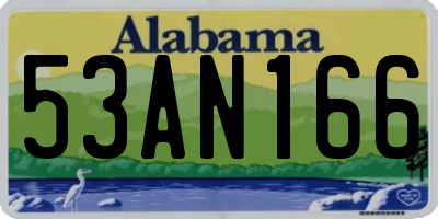 AL license plate 53AN166