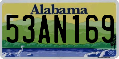 AL license plate 53AN169