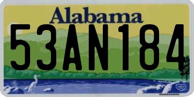 AL license plate 53AN184