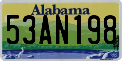 AL license plate 53AN198