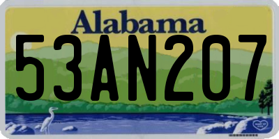 AL license plate 53AN207