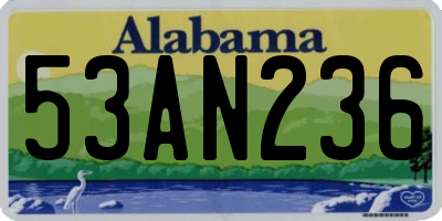 AL license plate 53AN236