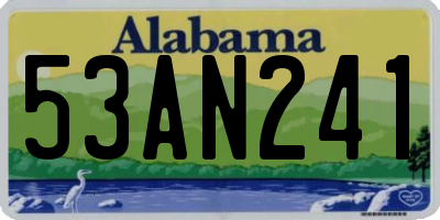 AL license plate 53AN241