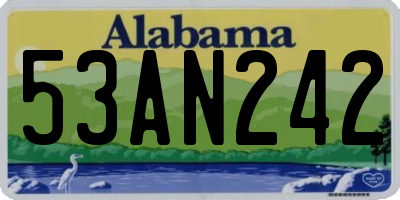 AL license plate 53AN242