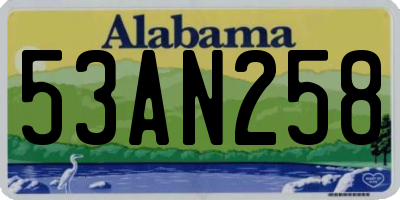 AL license plate 53AN258