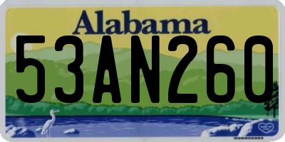 AL license plate 53AN260