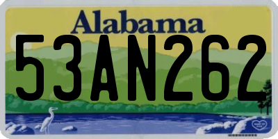 AL license plate 53AN262