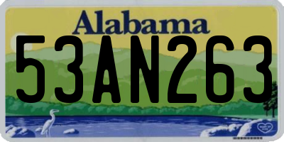 AL license plate 53AN263