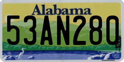 AL license plate 53AN280