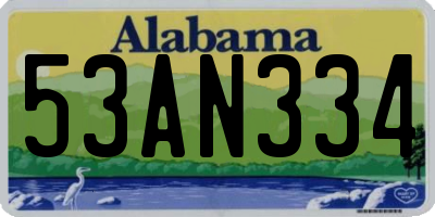 AL license plate 53AN334