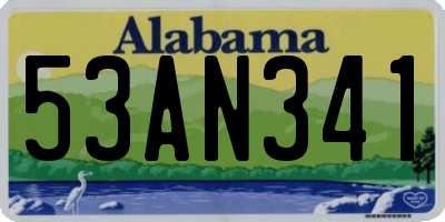 AL license plate 53AN341