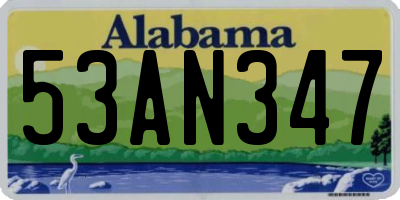 AL license plate 53AN347
