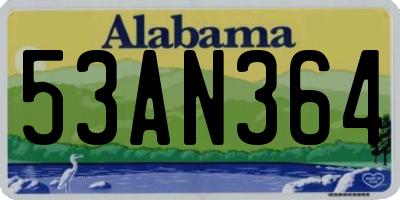 AL license plate 53AN364