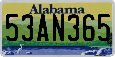 AL license plate 53AN365