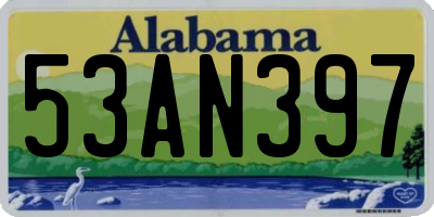 AL license plate 53AN397